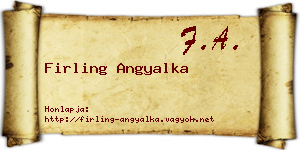 Firling Angyalka névjegykártya